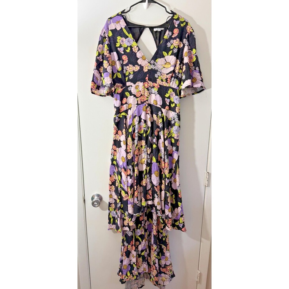 Afrm Women's Floral Dress Long Maxi Cottagecore Southern Charm 1X Plus Boho